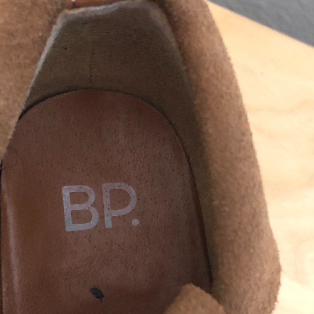Nordstrom BP Brice Cognac Brown Suede Ankle Booties Women's size 8 EUC - Picture 6 of 11